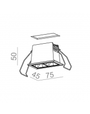 Wpust sufitowy Rafter Points 8 LED trim 37972 Aqform