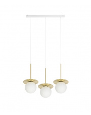 Lampa wisząca Borra B 3L biała/mosiądz Ummo