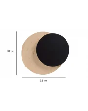 Kinkiet Circle 1B Black Emibig