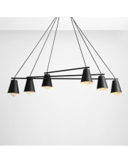 Lampa wisząca Arte 6 black 1008K1 Aldex