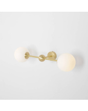 Kinkiet White Pearl 2 Brass 1113D40 Aldex