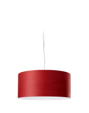 Lampa wisząca drewniana Gea Small czerwona LZF