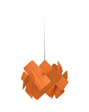 Lampa wisząca drewniana Escape Small pomarańczowa LZF