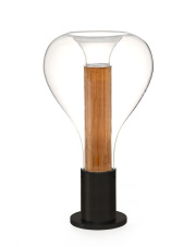 Lampa biurkowa drewniana Eris czarna/wiśnia LZF