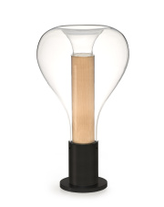 Lampa biurkowa drewniana Eris czarna/buk LZF