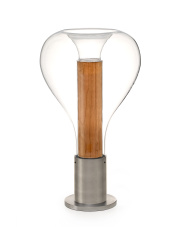 Lampa biurkowa drewniana Eris alu/wiśnia LZF