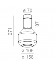 Plafon Modern Glass Barrel LED SP 47009 Aqform