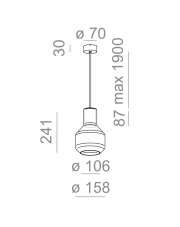 Lampa wisząca Modern Glass Barrel LED SP 59839 Aqform