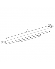 Kinkiet Set Raw Mini Led Hermetic 101 cm 20215 Aqform